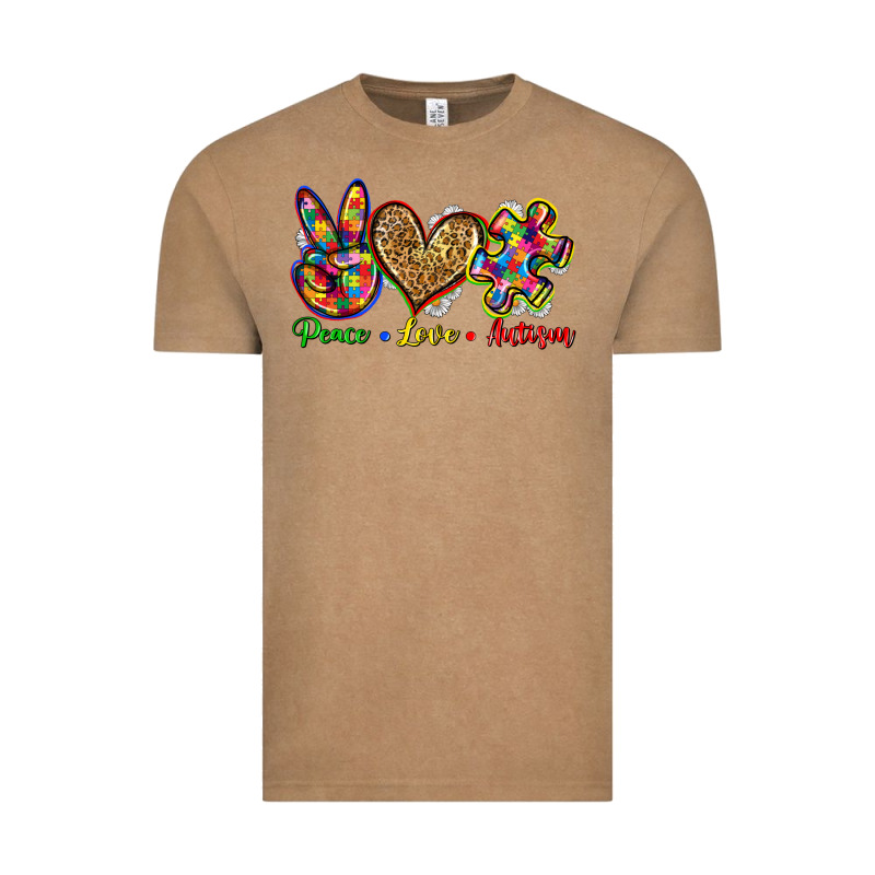 Peace Love Autism Vintage Tee by Zillion Design Studio | Teevron