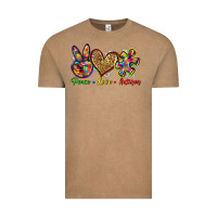 Vintage Coffee peace love autism Vintage Tee - Zillion Design Studio