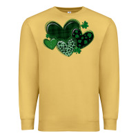 Antique Gold leopard hearts st patricks day Premium Sweatshirt - MaliasSmallBusiness