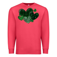 Cardinal leopard hearts st patricks day Premium Sweatshirt - MaliasSmallBusiness