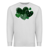 Dove Grey leopard hearts st patricks day Premium Sweatshirt - MaliasSmallBusiness