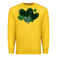 Lemon leopard hearts st patricks day Premium Sweatshirt - MaliasSmallBusiness