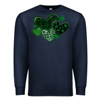 Navy leopard hearts st patricks day Premium Sweatshirt - MaliasSmallBusiness
