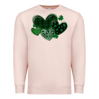 Pale Pink leopard hearts st patricks day Premium Sweatshirt - MaliasSmallBusiness
