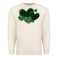 Sandshell leopard hearts st patricks day Premium Sweatshirt - MaliasSmallBusiness