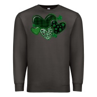 Smoke leopard hearts st patricks day Premium Sweatshirt - MaliasSmallBusiness