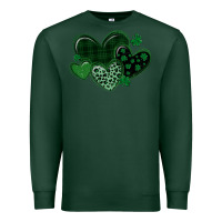 Sports Green leopard hearts st patricks day Premium Sweatshirt - MaliasSmallBusiness