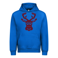 Cobalt Christmas Deer Ugly Urban Hoodie - Bettercallsaul