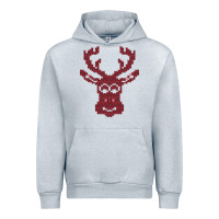 Heather Grey Christmas Deer Ugly Urban Hoodie - Bettercallsaul