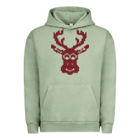 Pigment Oil Green Christmas Deer Ugly Urban Hoodie - Bettercallsaul