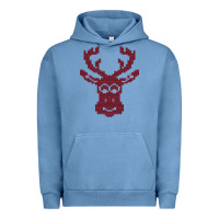 Pigment Pebble Blue Christmas Deer Ugly Urban Hoodie - Bettercallsaul