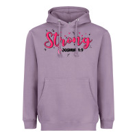 Lavender strong joshua 1 9 Heavyweight Hoodie - MaliasSmallBusiness