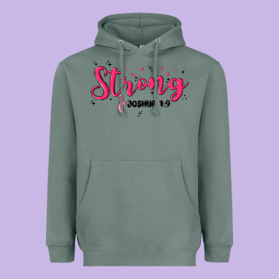 Strong Joshua 1 9 Heavyweight Hoodie Designed By Maliassmallbusiness