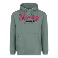 Sage strong joshua 1 9 Heavyweight Hoodie - MaliasSmallBusiness