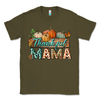 Army Green thankful mama Classic Tee - BundleAndBundleShop