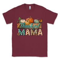 Burgundy thankful mama Classic Tee - BundleAndBundleShop