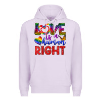 Lilac Love İs a Human Right Premium Hoodie - BundleAndBundleShop