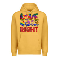 Mustard Love İs a Human Right Premium Hoodie - BundleAndBundleShop