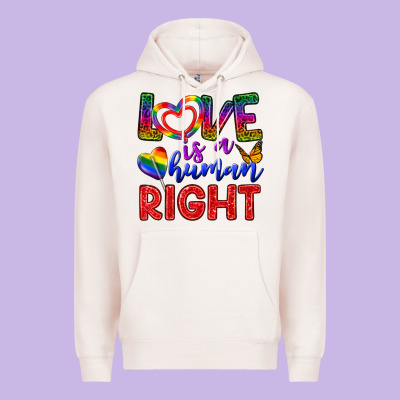 Love İs A Human Right Premium Hoodie Designed By Bundleandbundleshop