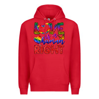 Red Love İs a Human Right Premium Hoodie - BundleAndBundleShop