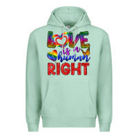 Seafoam Love İs a Human Right Premium Hoodie - BundleAndBundleShop