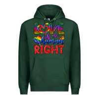 Sports Green Love İs a Human Right Premium Hoodie - BundleAndBundleShop