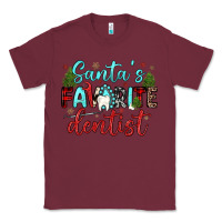 Burgundy santas favorite dentist Classic Tee - JahusDesignShop
