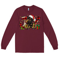 Burgundy christmas joy dachshund Long Sleeve Tee - JahusDesignShop