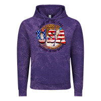 Cloud Purple land of the free usa because of the brave billie w Vintage Hoodie - texasbilliewilder