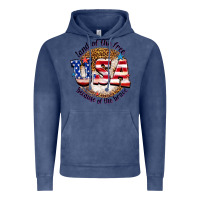 Vintage Denim land of the free usa because of the brave billie w Vintage Hoodie - texasbilliewilder