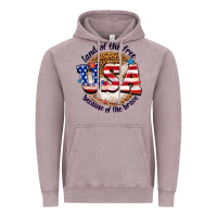 Vintage Zinc land of the free usa because of the brave billie w Vintage Hoodie - texasbilliewilder