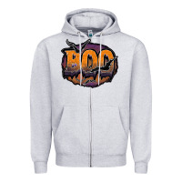 Heather Grey boo Zipper Hoodie - JahusDesignShop