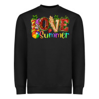 Black love summer with strawberry Heavyweight Sweatshirt - texasbilliewilder