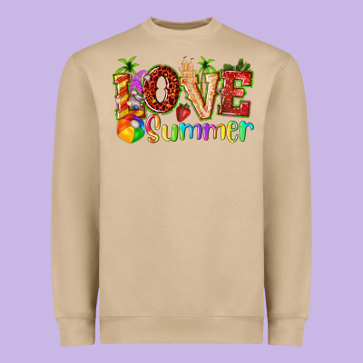 Love Summer With Strawberry Heavyweight Sweatshirt Designed By Texasbilliewilder