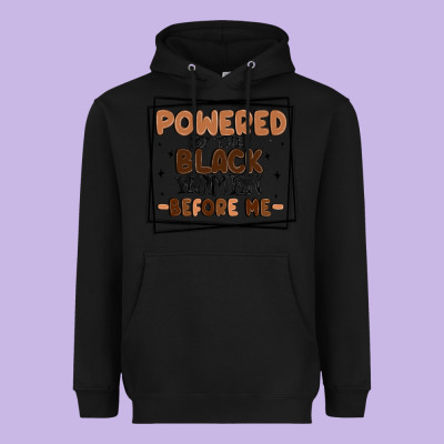 Powered By The Black Women Before Me Heavyweight Hoodie Designed By Maliassmallbusiness