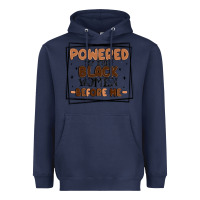 Navy powered by the black women before me Heavyweight Hoodie - MaliasSmallBusiness
