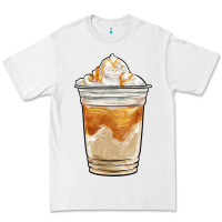 White iced caramel frappuccino coffee Premium Tee - BarkalooDesign