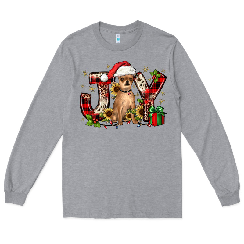 Christmas Joy Chihuahua Long Sleeve Tee by JahusDesignShop | Teevron