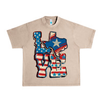 French Oak Love Texas  4th of july Urban Heavy Tee - CowGirlArtShop