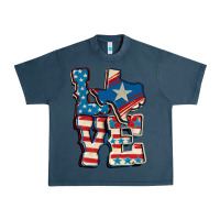 Midnight Navy Love Texas  4th of july Urban Heavy Tee - CowGirlArtShop