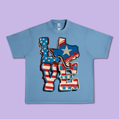 Love Texas  4th Of July Urban Heavy Tee Designed By Cowgirlartshop
