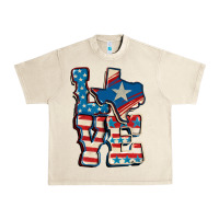 Sandshell Love Texas  4th of july Urban Heavy Tee - CowGirlArtShop
