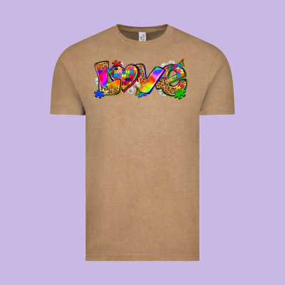 Love Autism Vintage Tee Designed By Zillion Design Studio