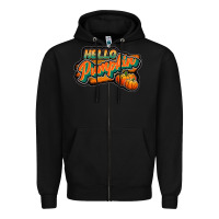 Black hello pumpkin black Zipper Hoodie - JahusDesignShop