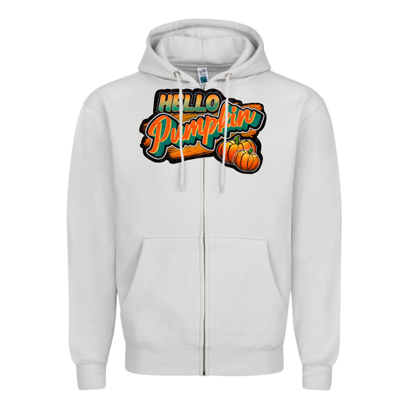 Hello Pumpkin Black Zipper Hoodie by JahusDesignShop | Teevron