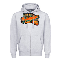 Heather Grey hello pumpkin black Zipper Hoodie - JahusDesignShop