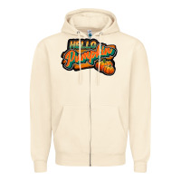 Sandshell hello pumpkin black Zipper Hoodie - JahusDesignShop