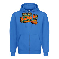True Royal hello pumpkin black Zipper Hoodie - JahusDesignShop
