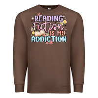 Chestnut reading fiction is my addiction Premium Sweatshirt - MaliasSmallBusiness