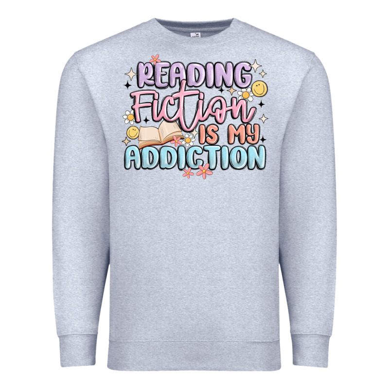 Reading Fiction Is My Addiction Premium Sweatshirt by MaliasSmallBusiness | Teevron